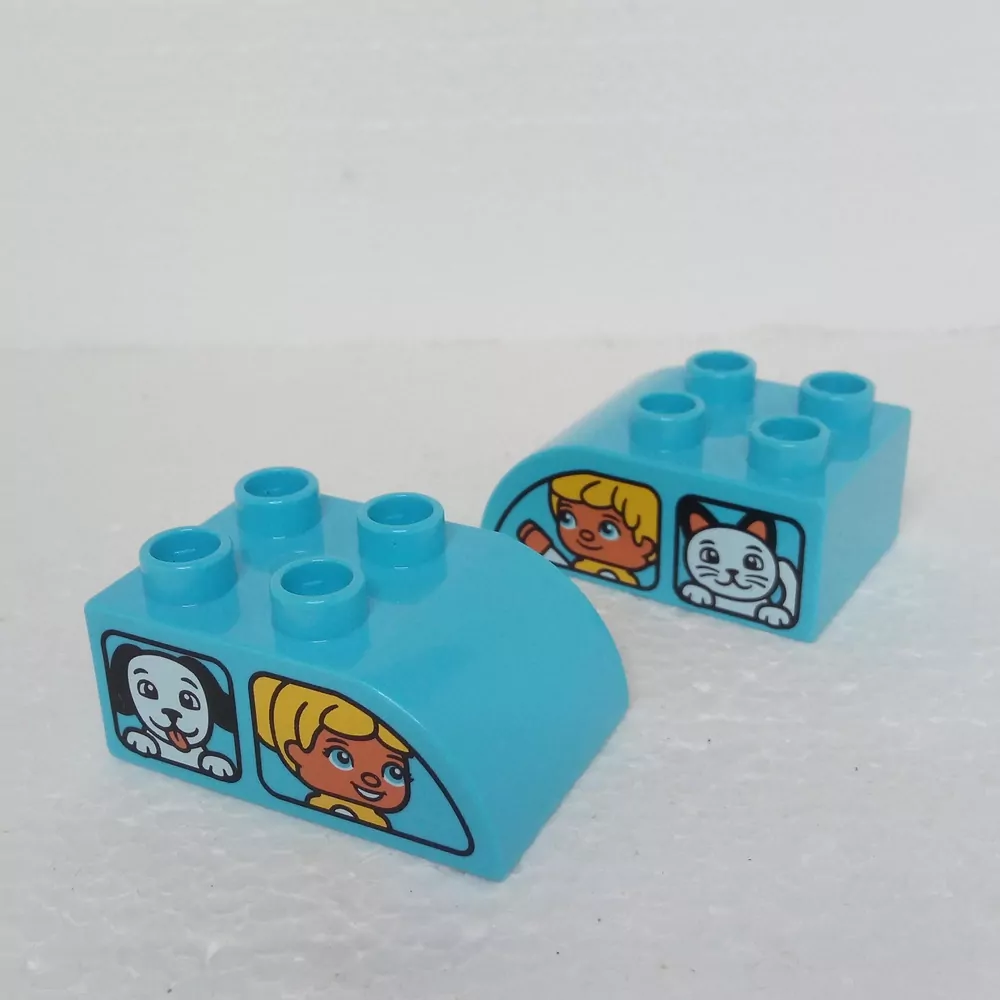 Lego® Duplo® Kostka potisk holka, kluk (oboustranná)