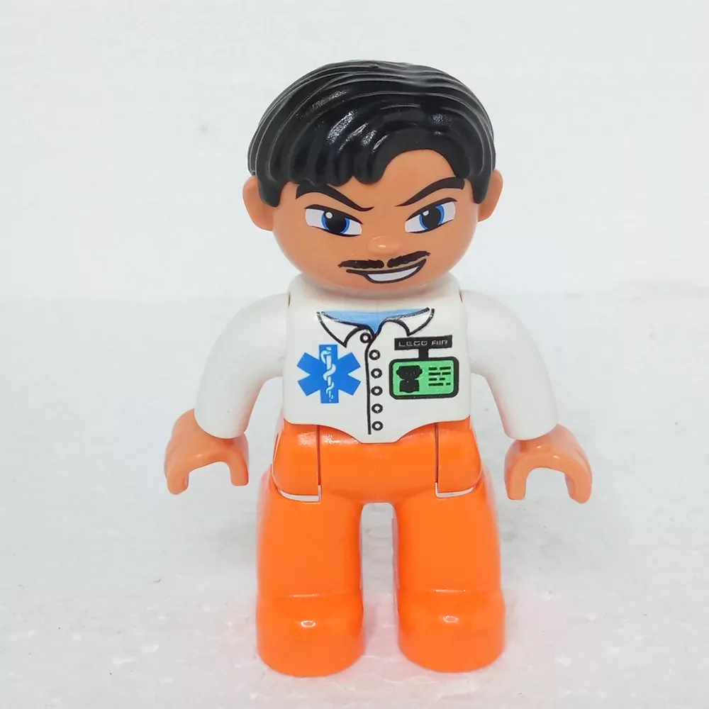 Lego® Duplo® Panáček Muž Lékař Černé vlasy