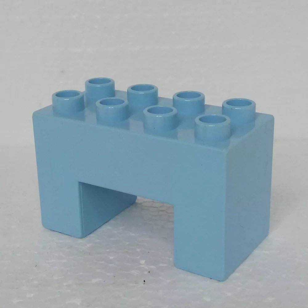 Lego® Duplo® Kostka 2x4x2 most hranatý světle modrý