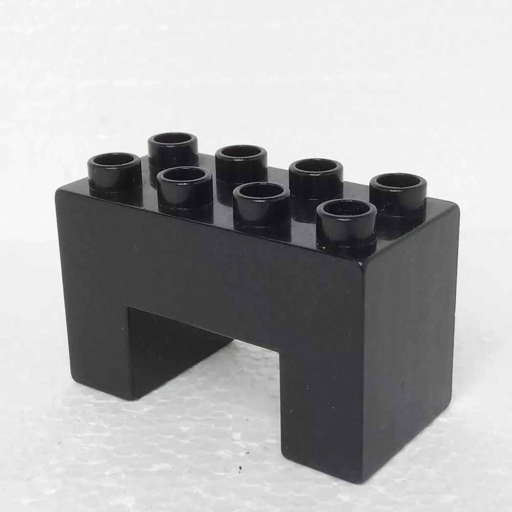 Lego® Duplo® Kostka 2x4x2 most hranatý černý