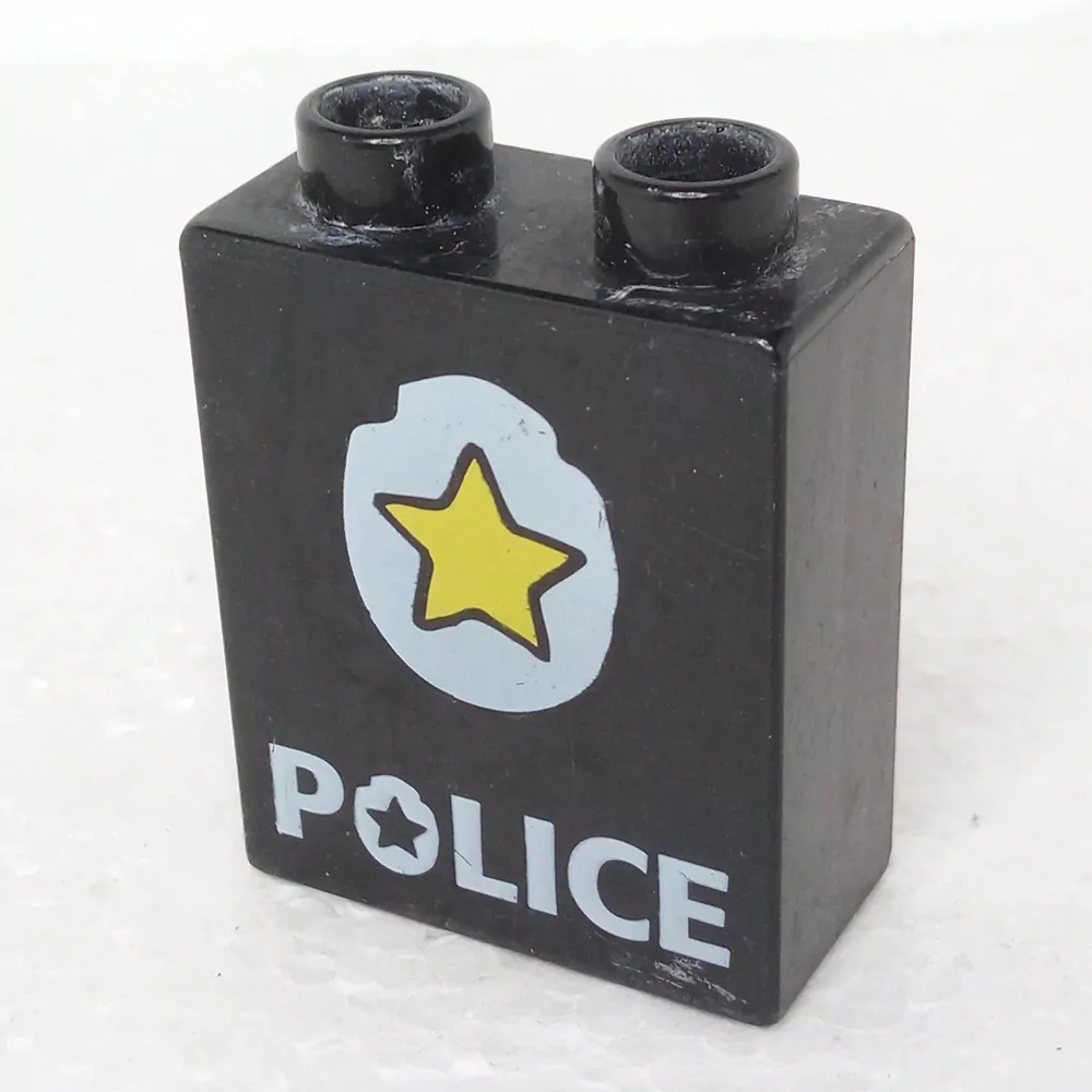 Lego® Duplo® Kostka 1x2x2 potisk policie