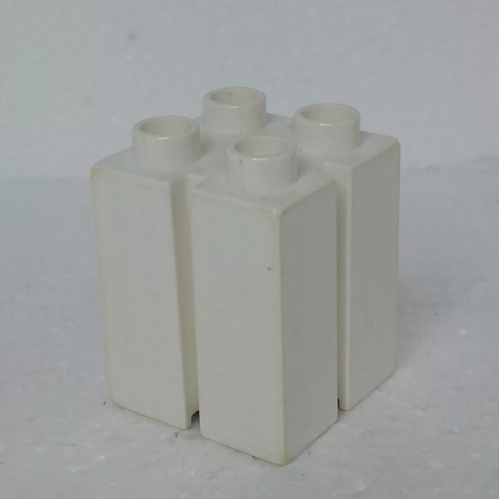 Lego® Duplo® Kostka 2x2x2 s drážkami bílá