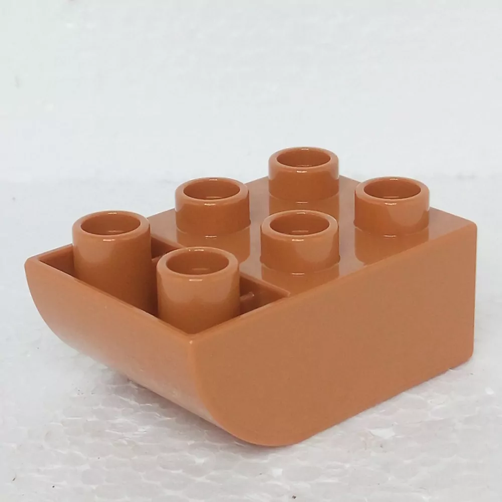 Lego® Duplo® Kostka 2x3 oblá zespod světle hnědá
