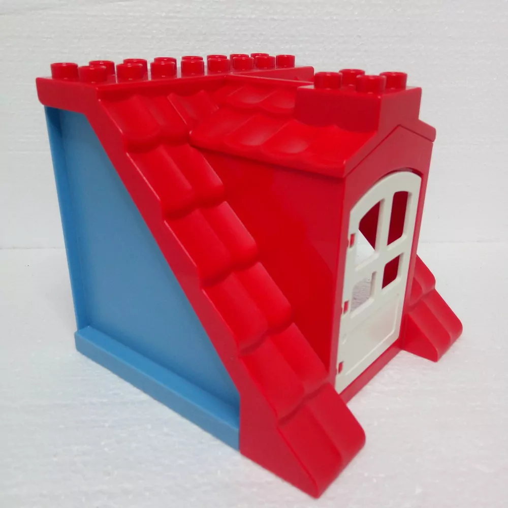 Lego® Duplo® Střecha s dveřmi červená (modrá zadní stěna)