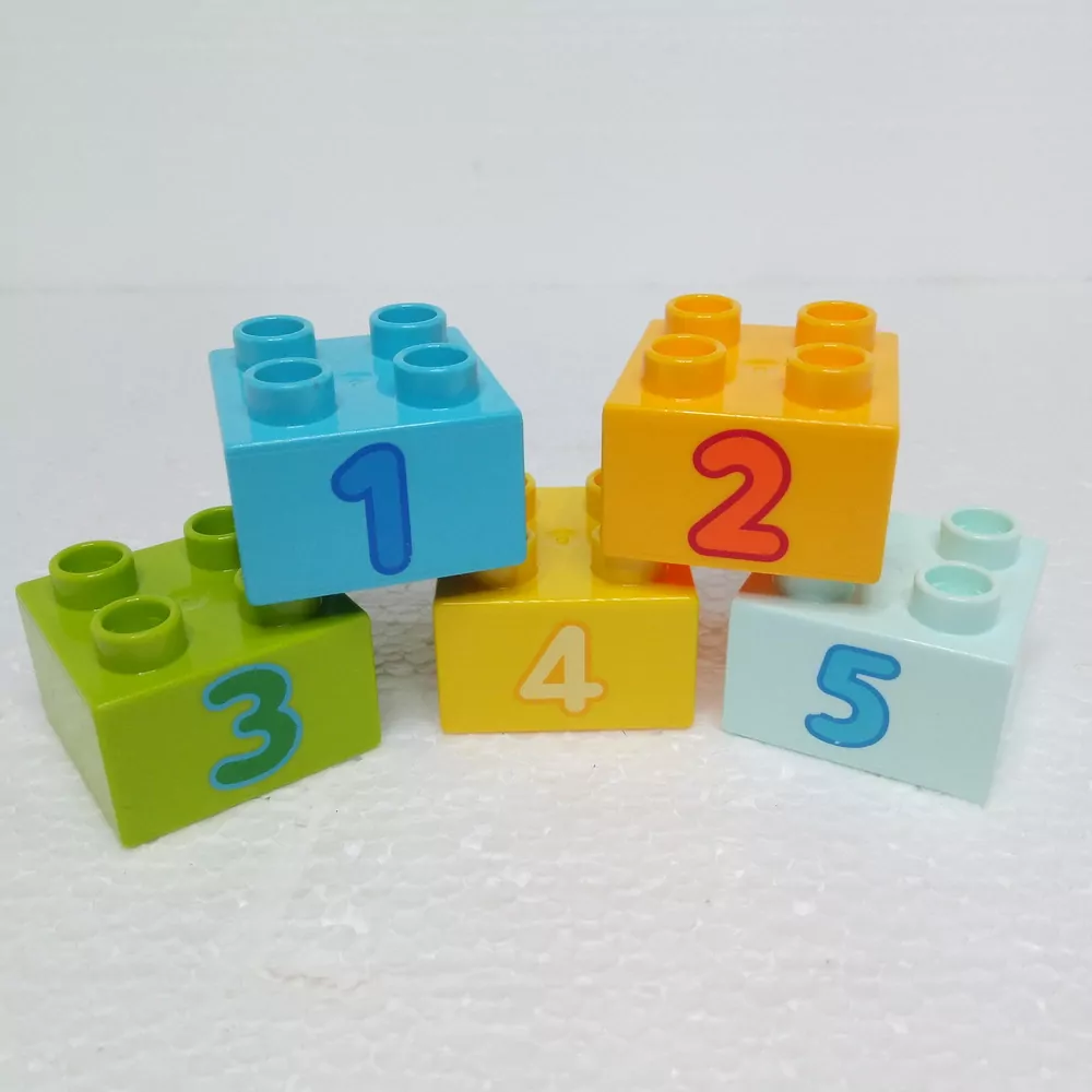 Lego® Duplo® Kostky 2x2 potisk číslo 1-5