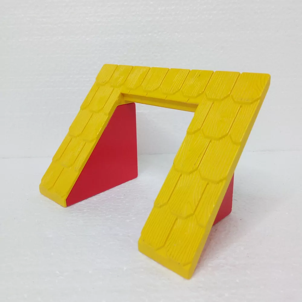 Lego® Duplo® Stříška červená, žlutá 8x4x4 s výřezem