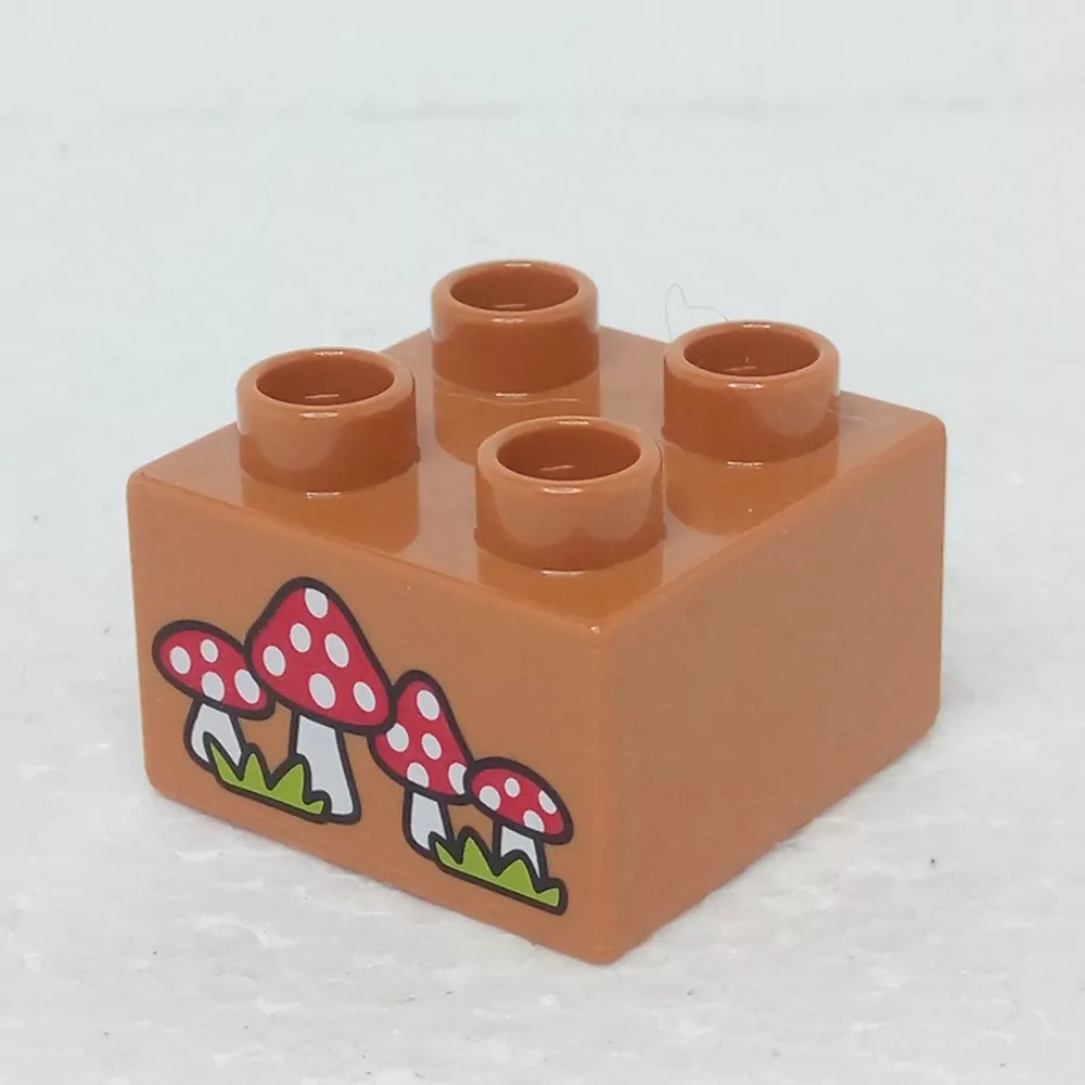 Lego® Duplo® Kostka 2x2 potisk houby