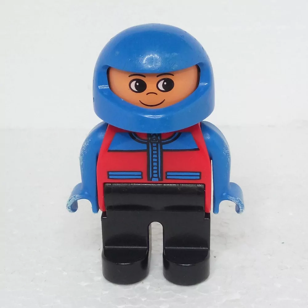 Lego® Duplo® Panáček Muž Závodník Modrá Helma
