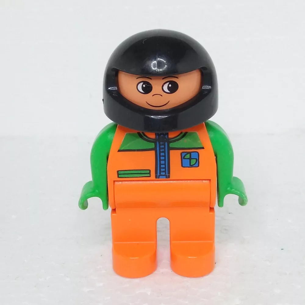 Lego® Duplo® Panáček Muž Závodník Černá Helma