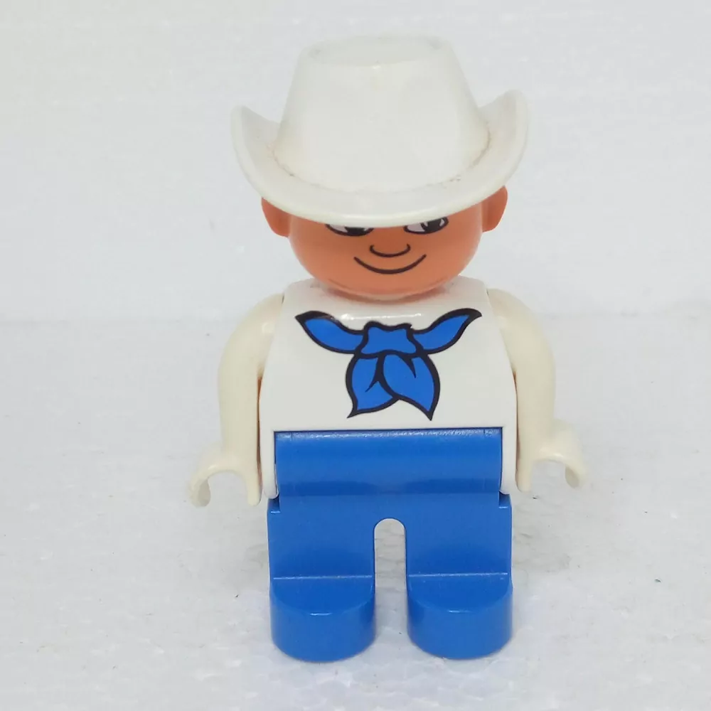 Lego® Duplo® Panáček Muž Kovboj Bílý klobouk