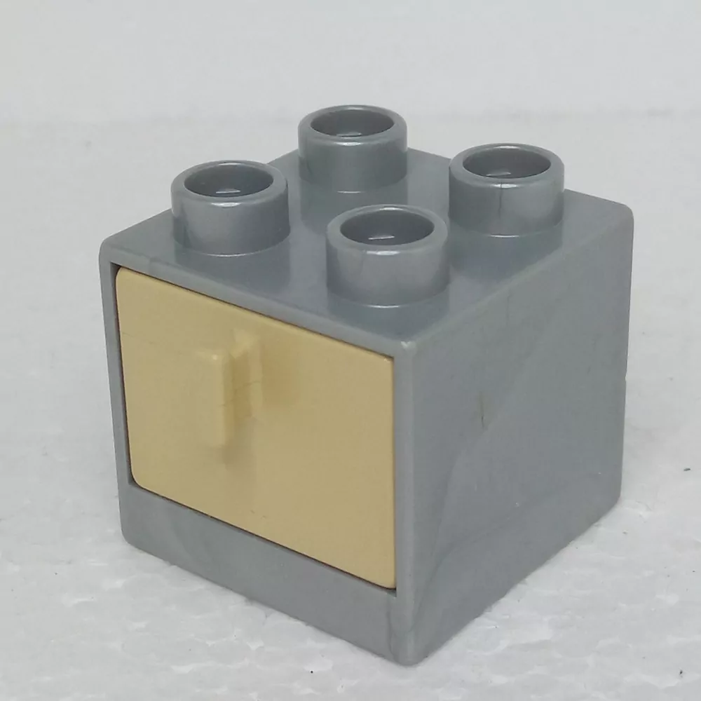 Lego® Duplo® Skříňka šedá, béžový šuplík