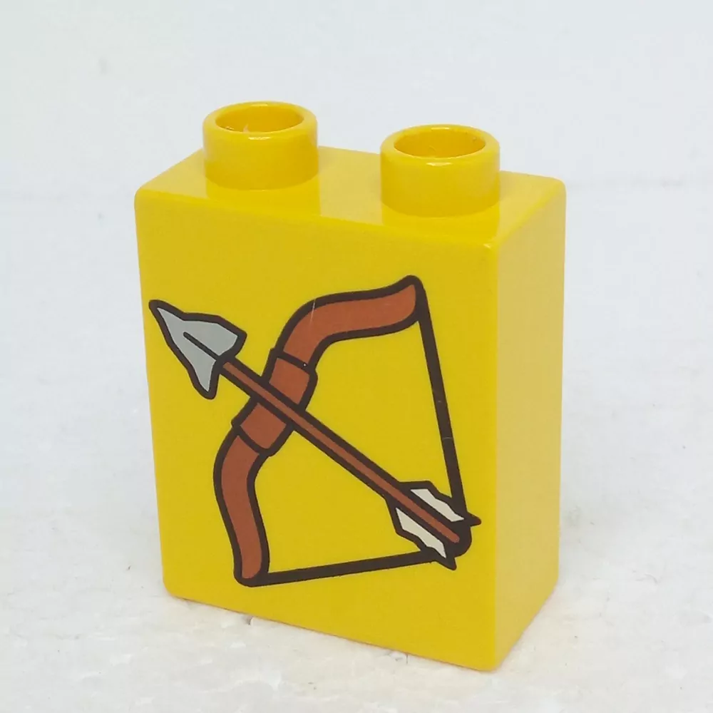 Lego® Duplo® Kostka 1x2x2 potisk luk a šíp