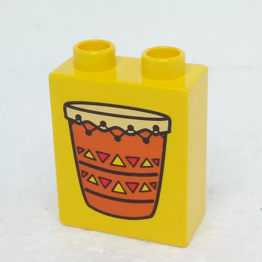 Lego® Duplo® Kostka 1x2x2 potisk indiánský buben