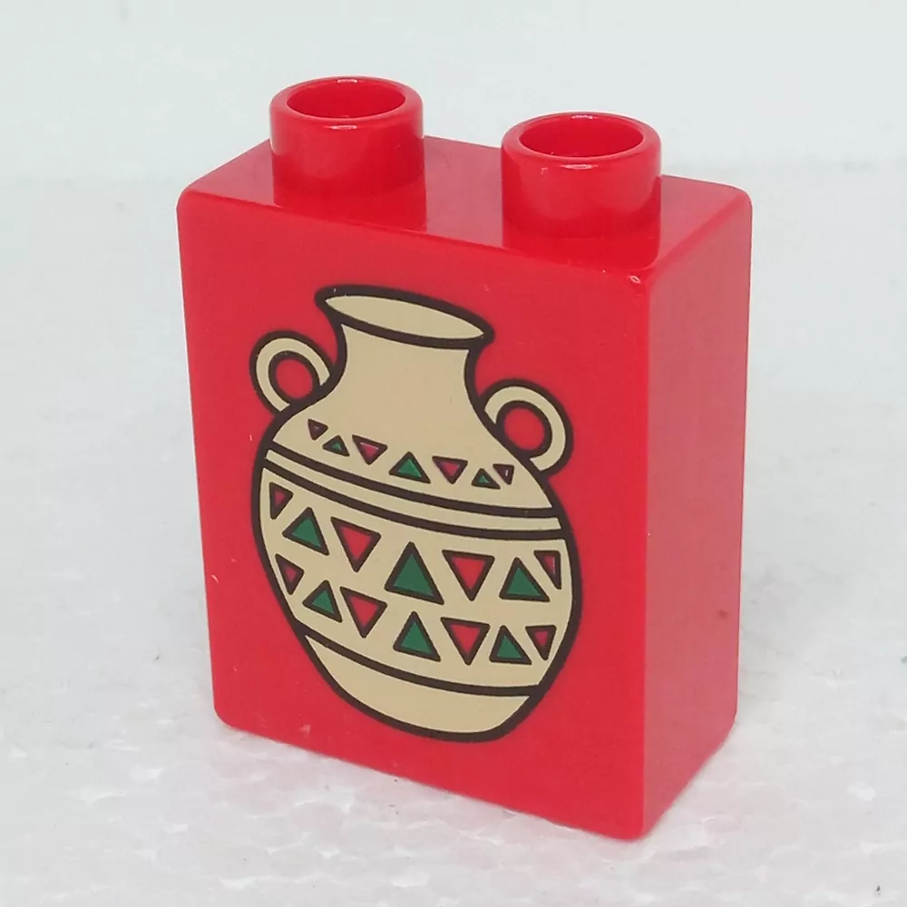 Lego® Duplo® Kostka 1x2x2 potisk indiánská váza