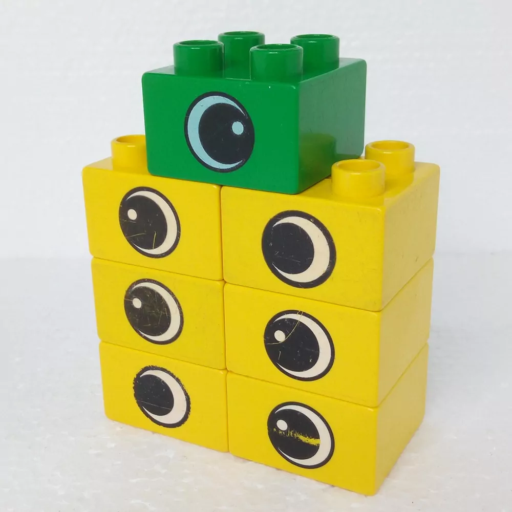 Lego® Duplo® Kostka 2x2 potisk oko 7 ks - VÝPRODEJ