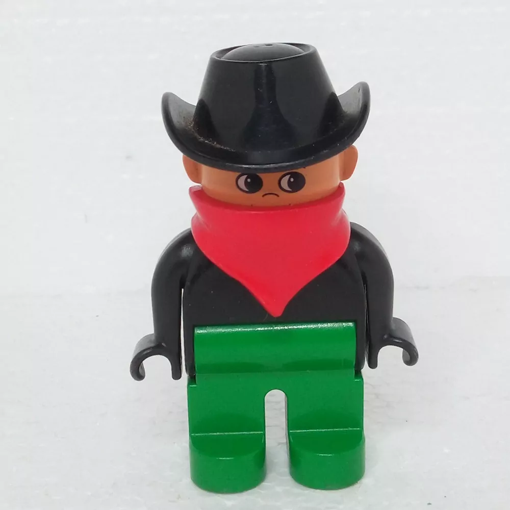 Lego® Duplo® Panáček Muž Bandita Černý klobouk