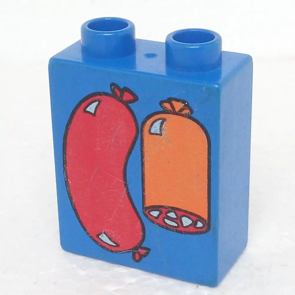 Lego® Duplo® Kostka 1x2x2 potisk salámy