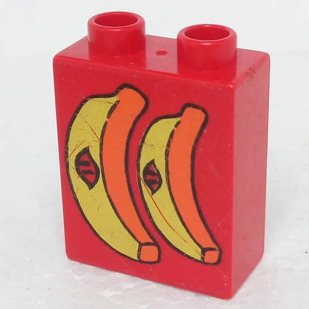 Lego® Duplo® Kostka 1x2x2 potisk banány - VÝPRODEJ