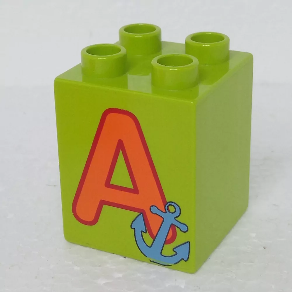 Lego® Duplo® Kostka 2x2x2 potisk písmeno A