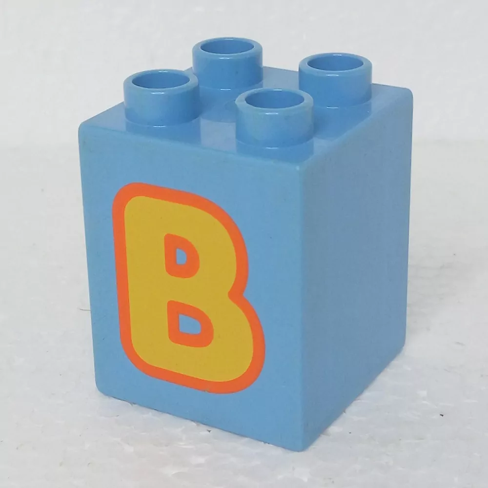Lego® Duplo® Kostka 2x2x2 potisk písmeno B