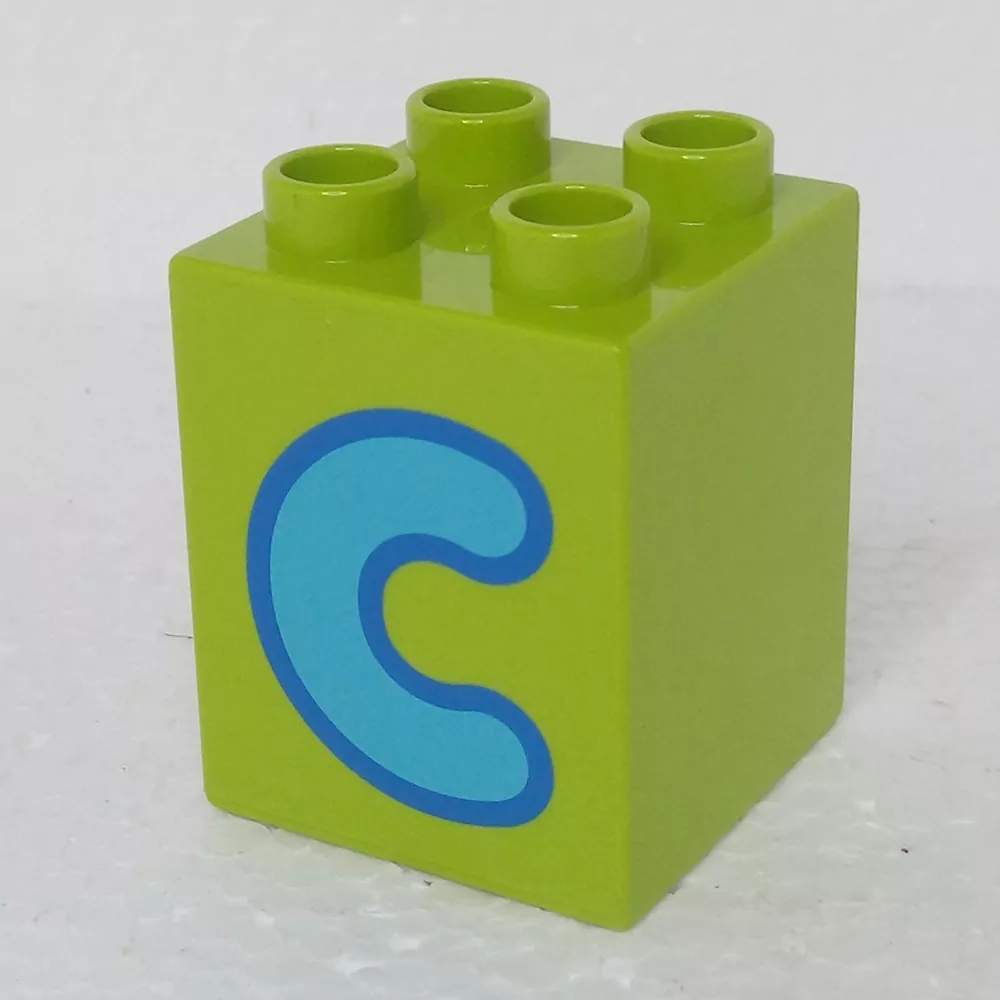 Lego® Duplo® Kostka 2x2x2 potisk písmeno C