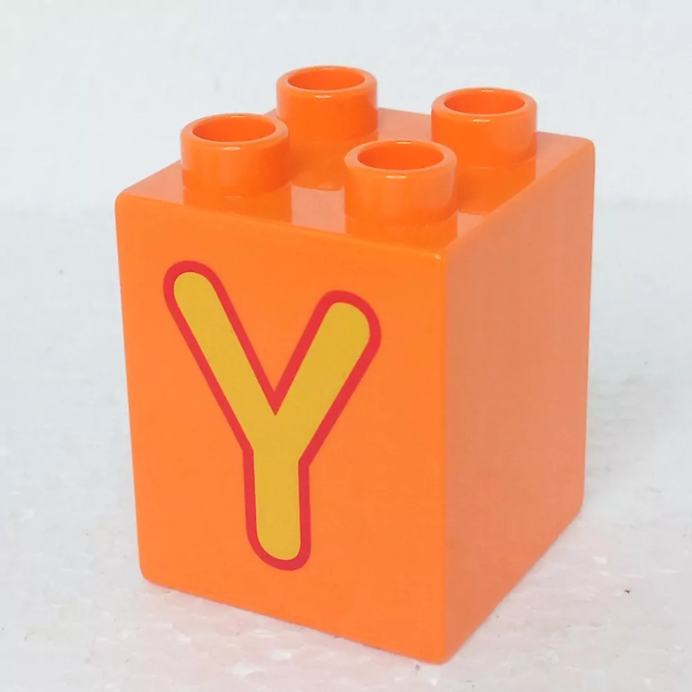 Lego® Duplo® Kostka 2x2x2 potisk písmeno Y