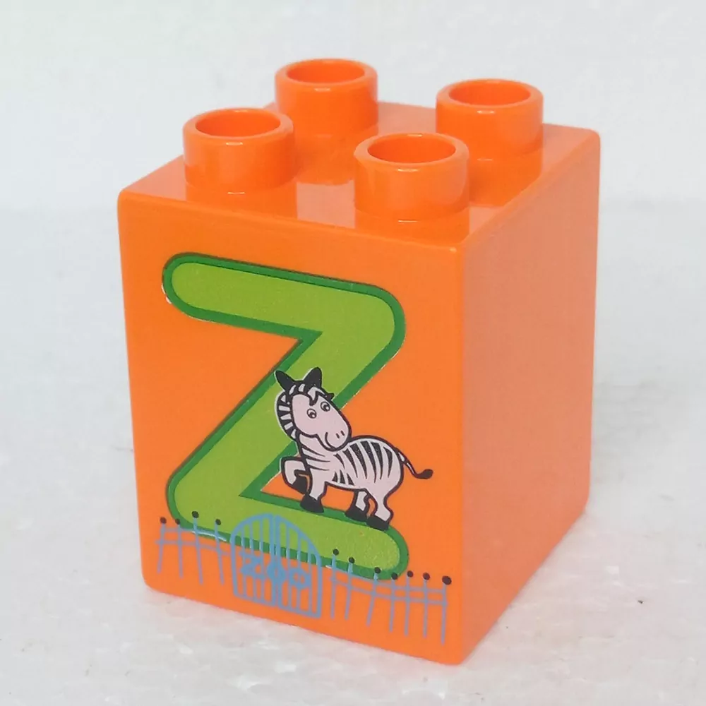 Lego® Duplo® Kostka 2x2x2 potisk písmeno Z