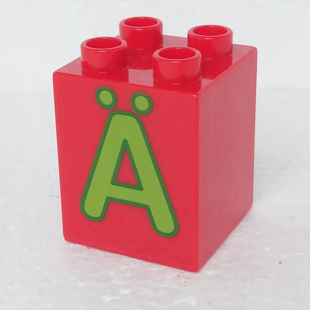Lego® Duplo® Kostka 2x2x2 potisk písmeno Ä