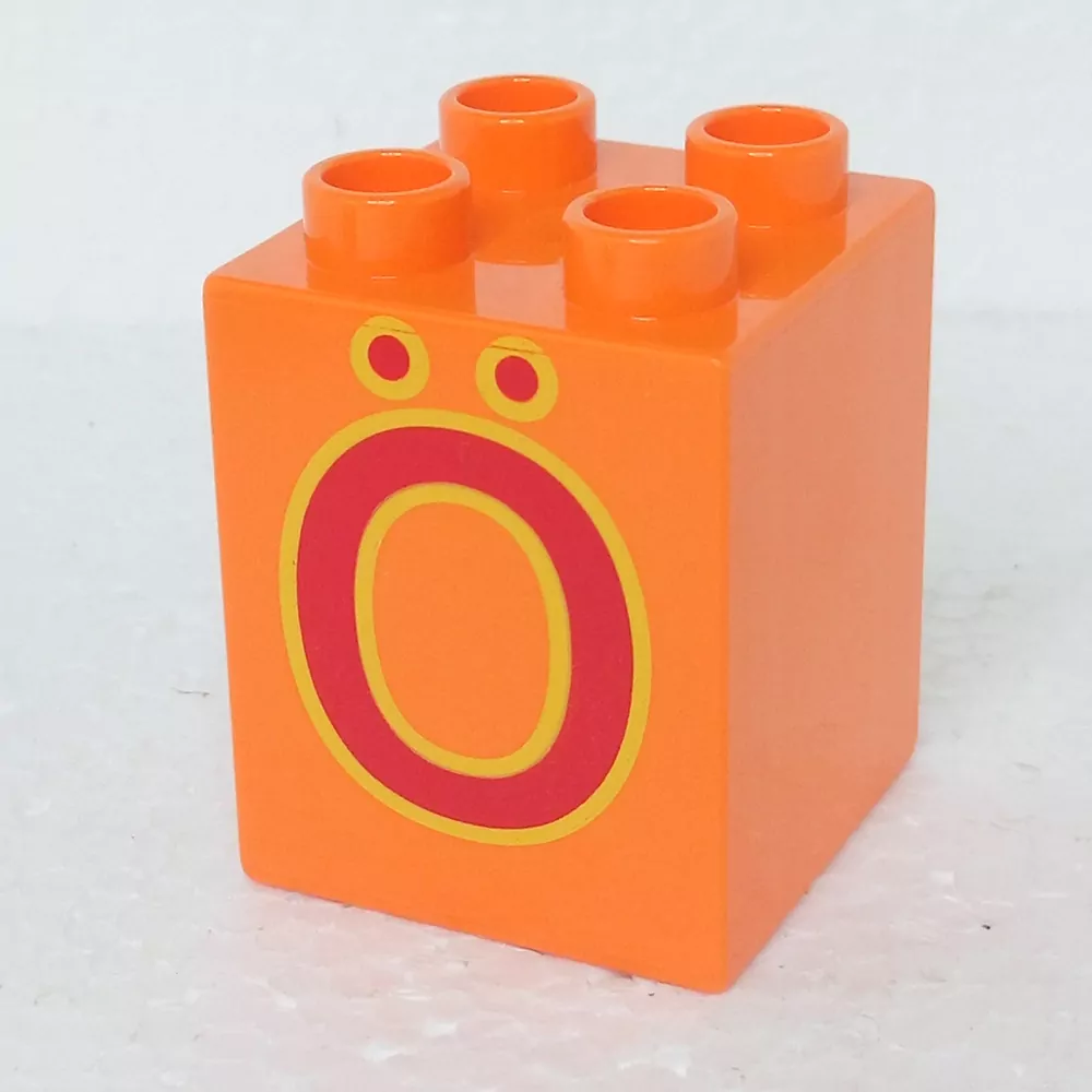Lego® Duplo® Kostka 2x2x2 potisk písmeno Ö