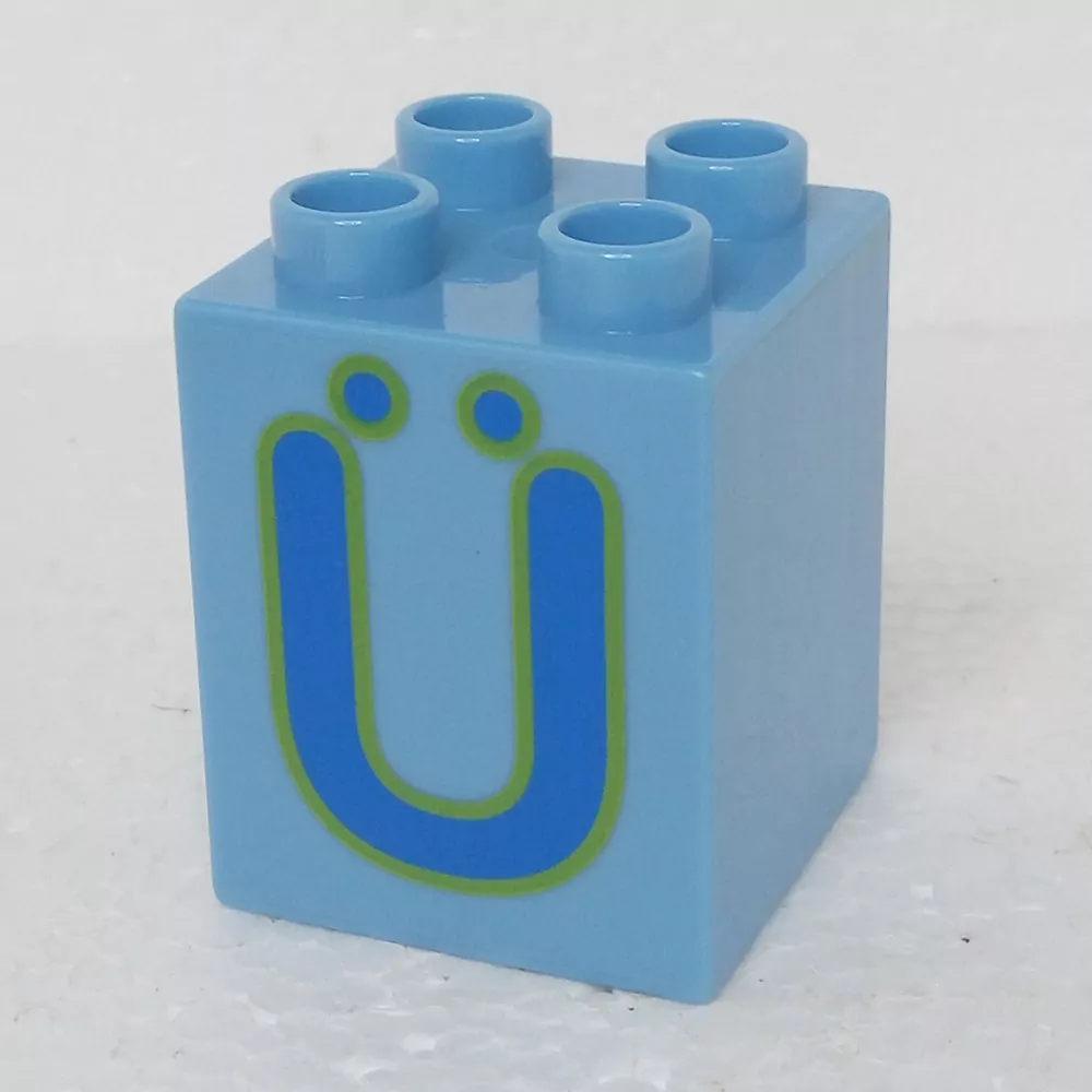 Lego® Duplo® Kostka 2x2x2 potisk písmeno Ü