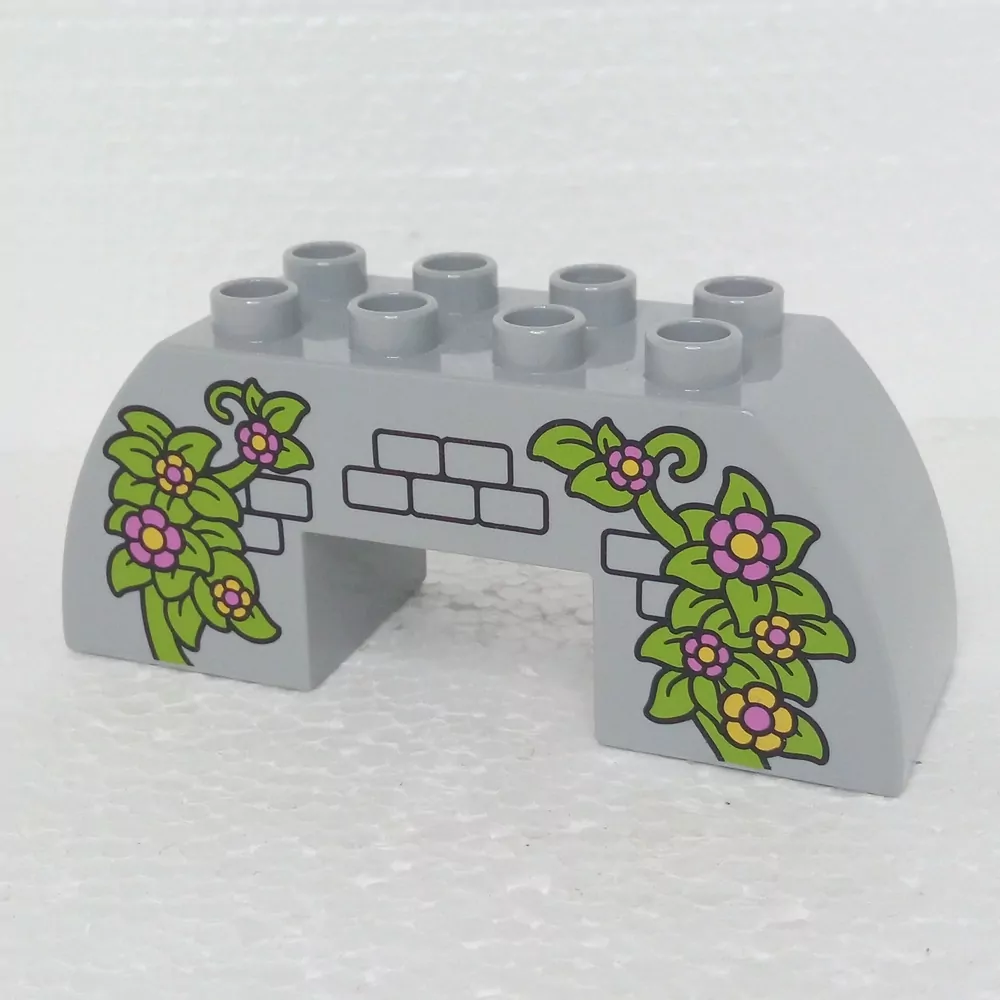 Lego® Duplo® Kostka 2x6x2 potisk květiny, cihly