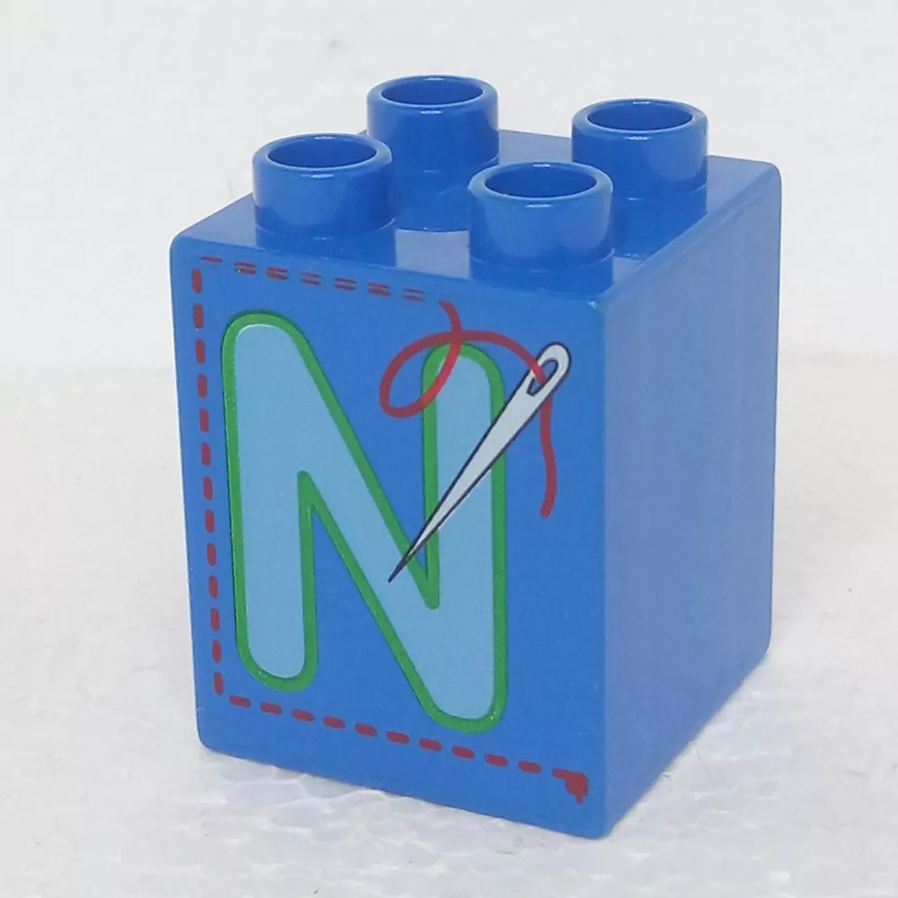Lego® Duplo® Kostka 2x2x2 potisk písmeno N