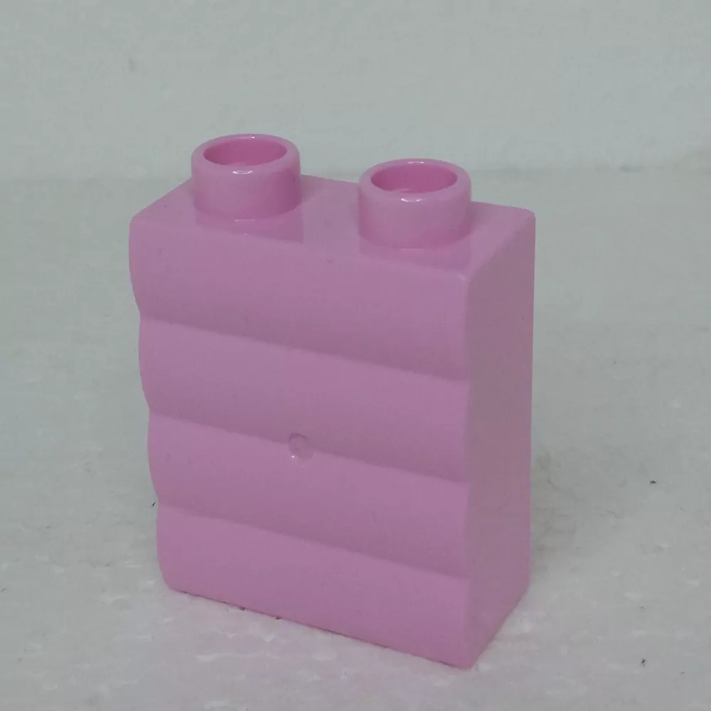 Lego® Duplo® Kostka 1x2x2 dřevo růžové