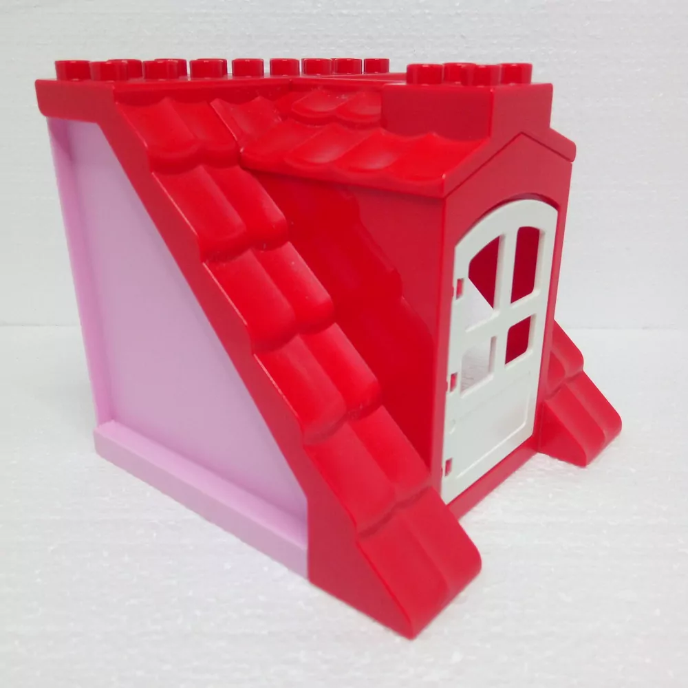 Lego® Duplo® Střecha s dveřmi červená (růžová zadní stěna)
