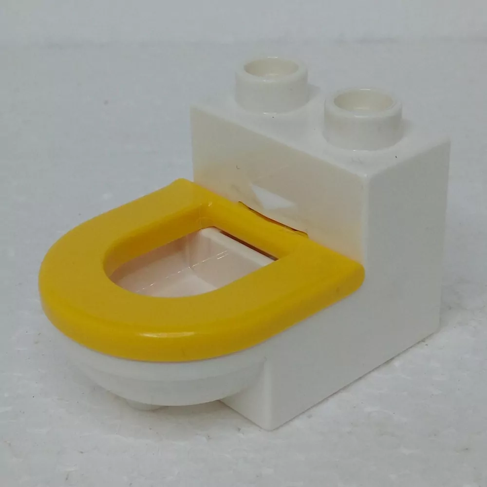 Lego® Duplo® Záchod bílý, žluté prkénko