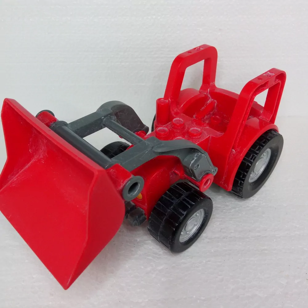 Lego® Duplo® Traktor červený s radlicí - VÝPRODEJ
