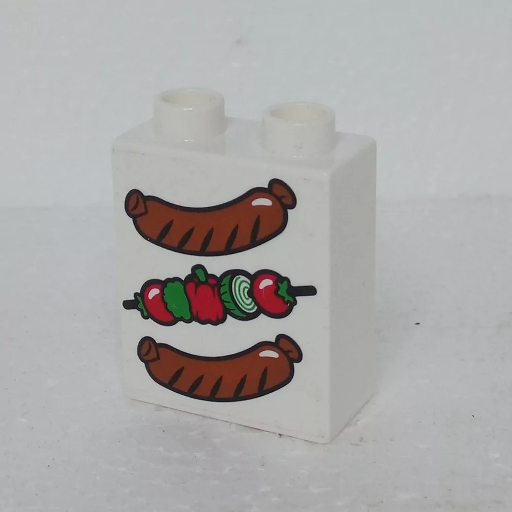 Lego® Duplo® Kostka 1x2x2 potisk gril