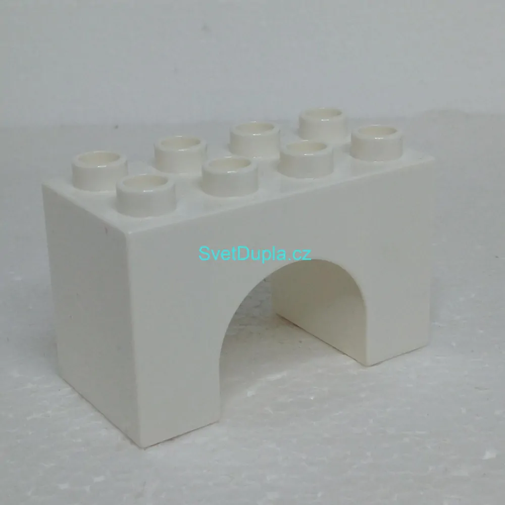 Lego® Duplo® Kostka 2x4x2 most oblouk bílý
