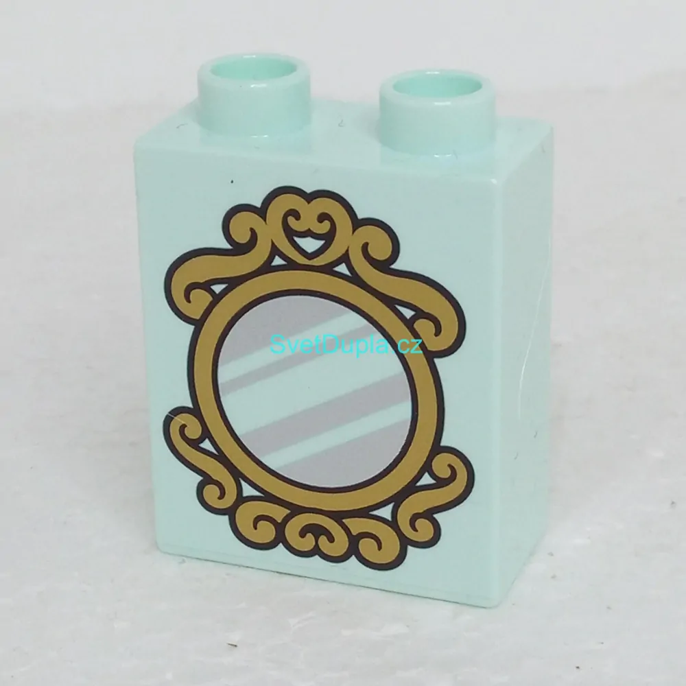 Lego® Duplo® Kostka 1x2x2 potisk zlaté zrcadlo