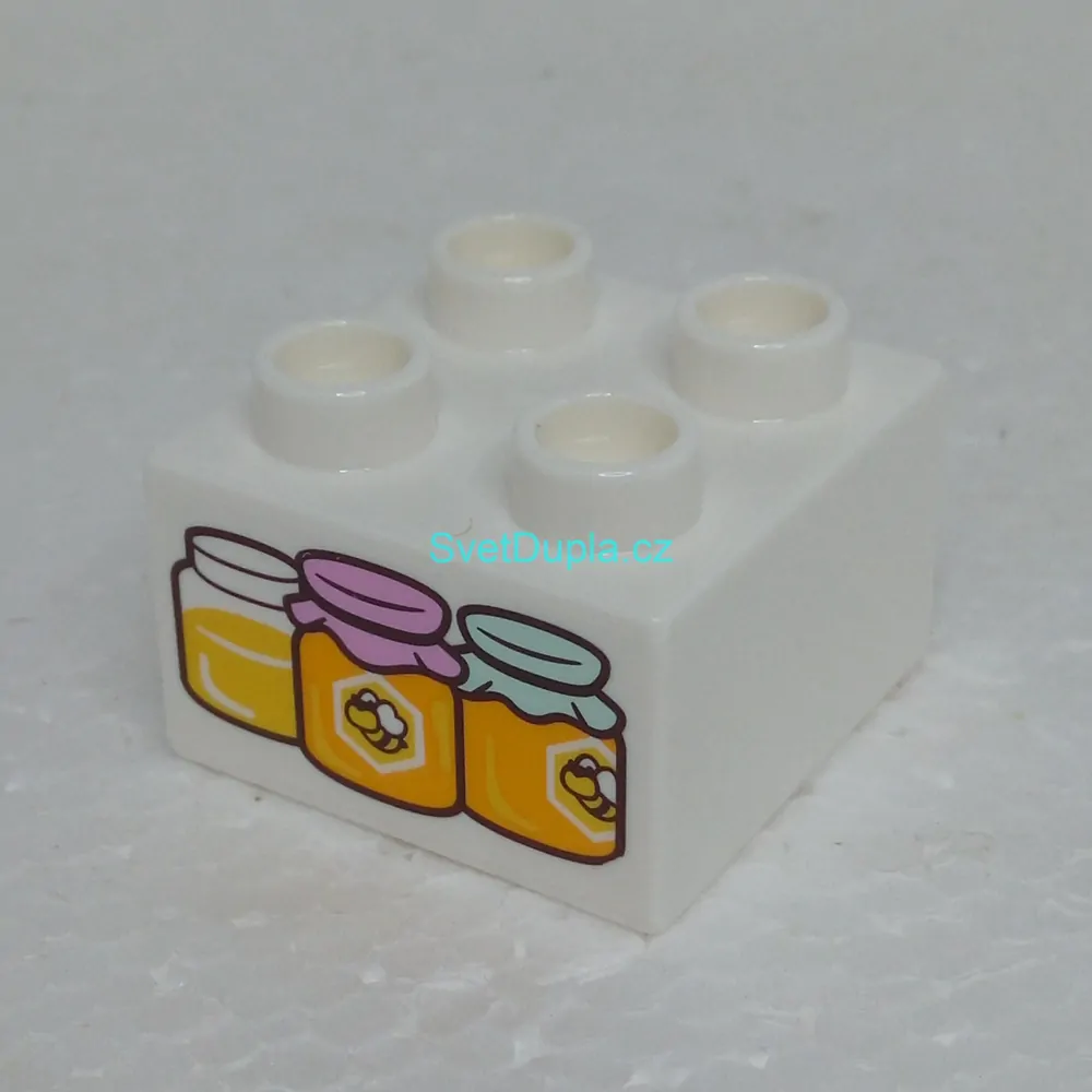 Lego® Duplo® Kostka 2x2 potisk med
