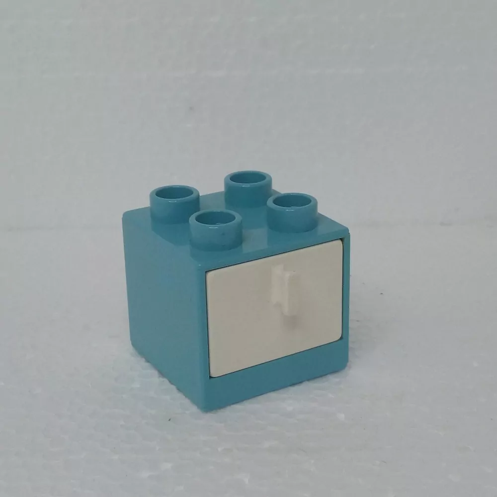 Lego® Duplo® Skříňka modrá, bílý šuplík