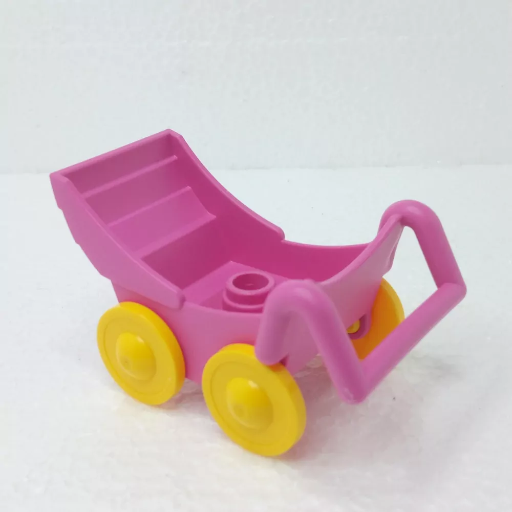Lego® Duplo® Kočárek růžový, žlutá kola