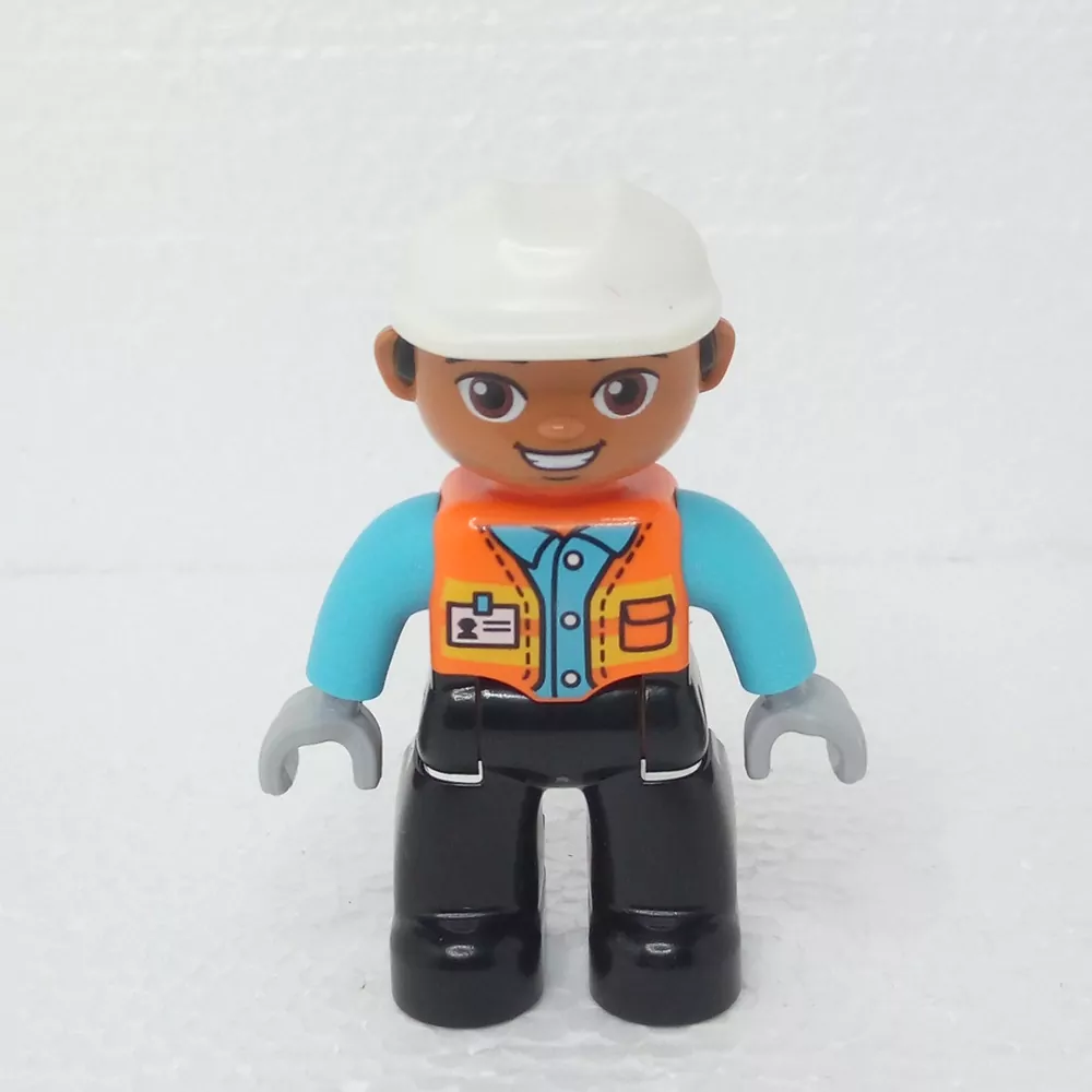 Lego® Duplo® Panáček Muž Dělník Bílá helma