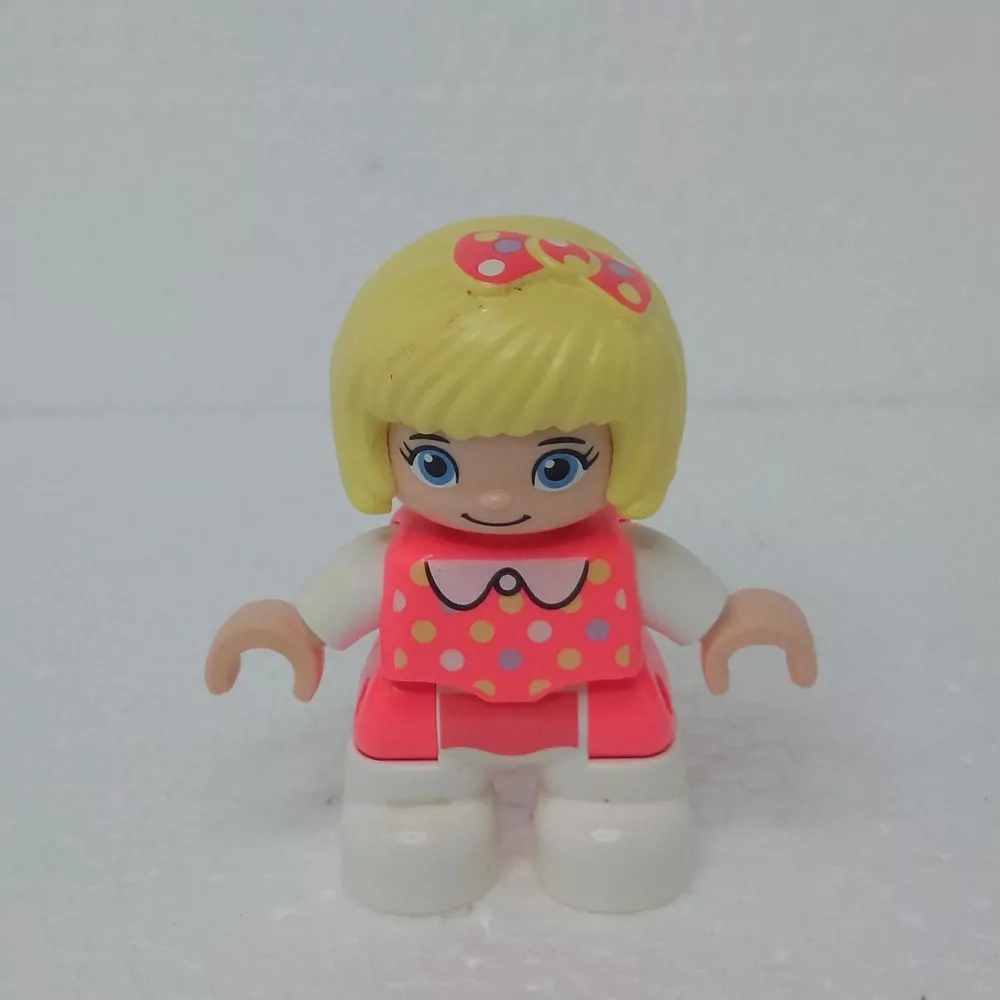 Lego® Duplo® Panáček Dítě Holčička blond vlasy, mašle