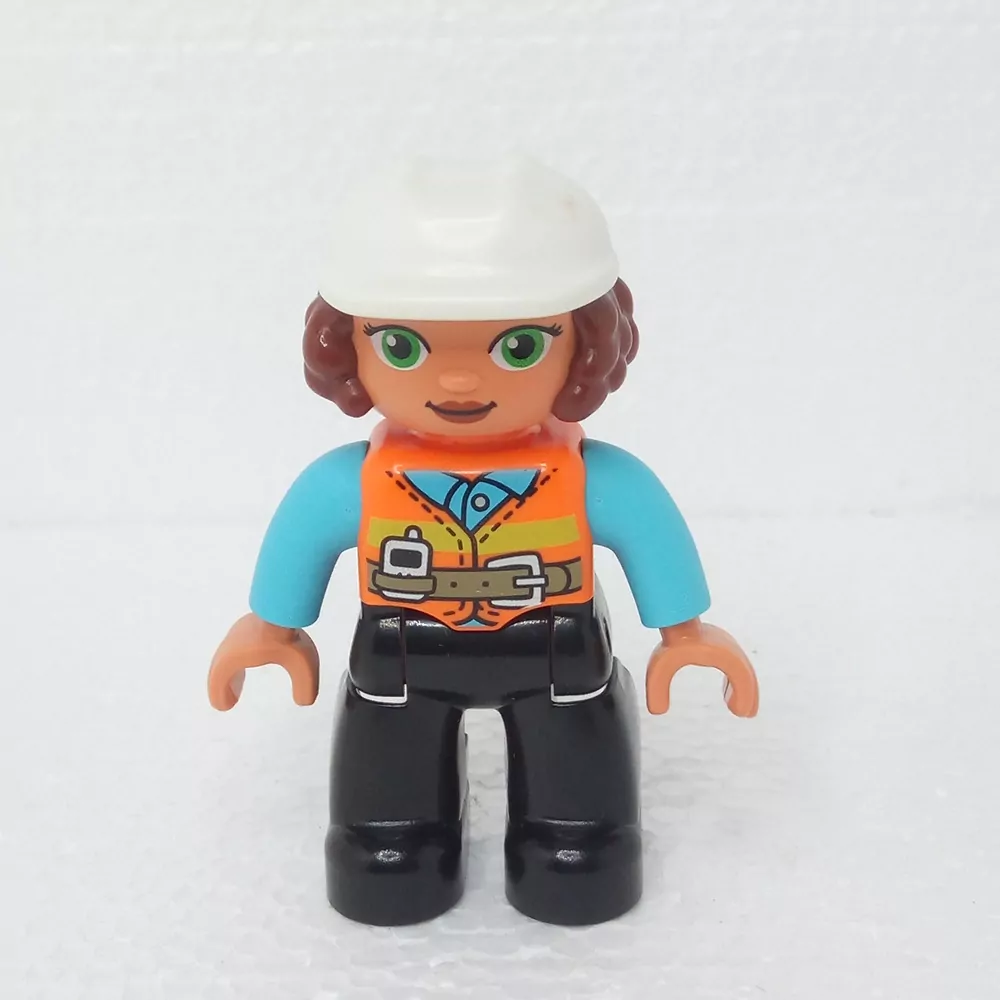 Lego® Duplo® Panáček Žena dělnice bílá helma