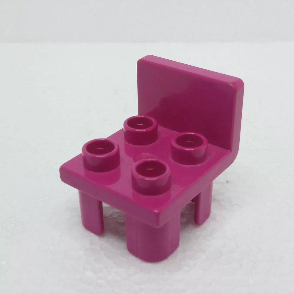 Lego® Duplo® Židle tmavě růžová hranatá