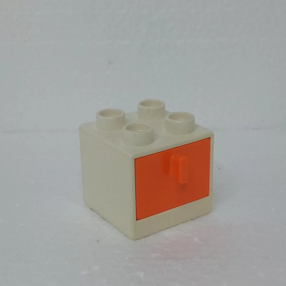 Lego® Duplo® Skříňka bílá, oranžový šuplík