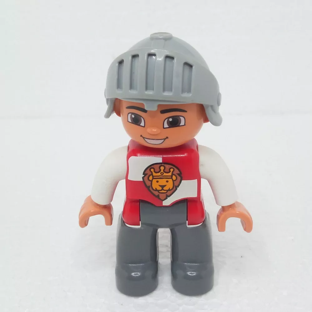 Lego® Duplo® Panáček Muž Rytíř Lev šedá helma