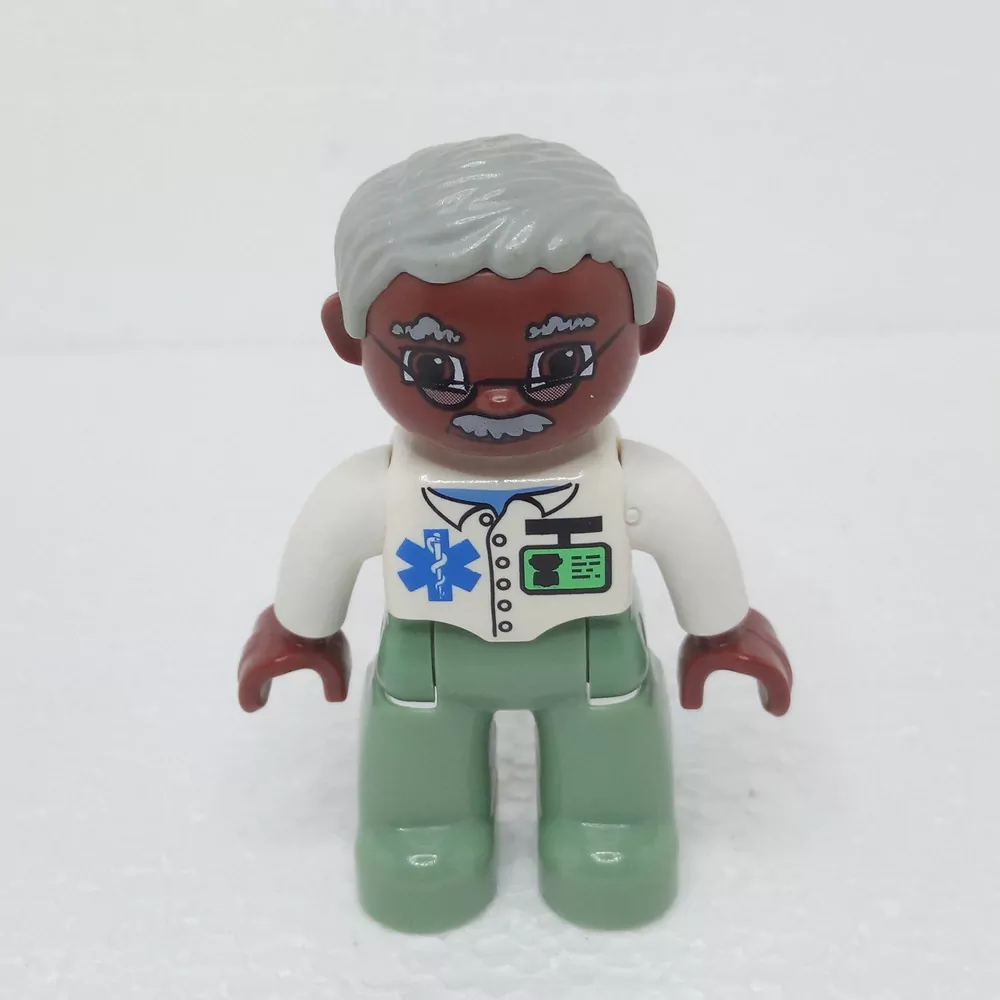 Lego® Duplo® Panáček Muž Lékař Šedé vlasy