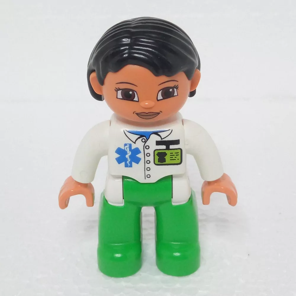 Lego® Duplo® Panáček Žena Lékařka Černé vlasy